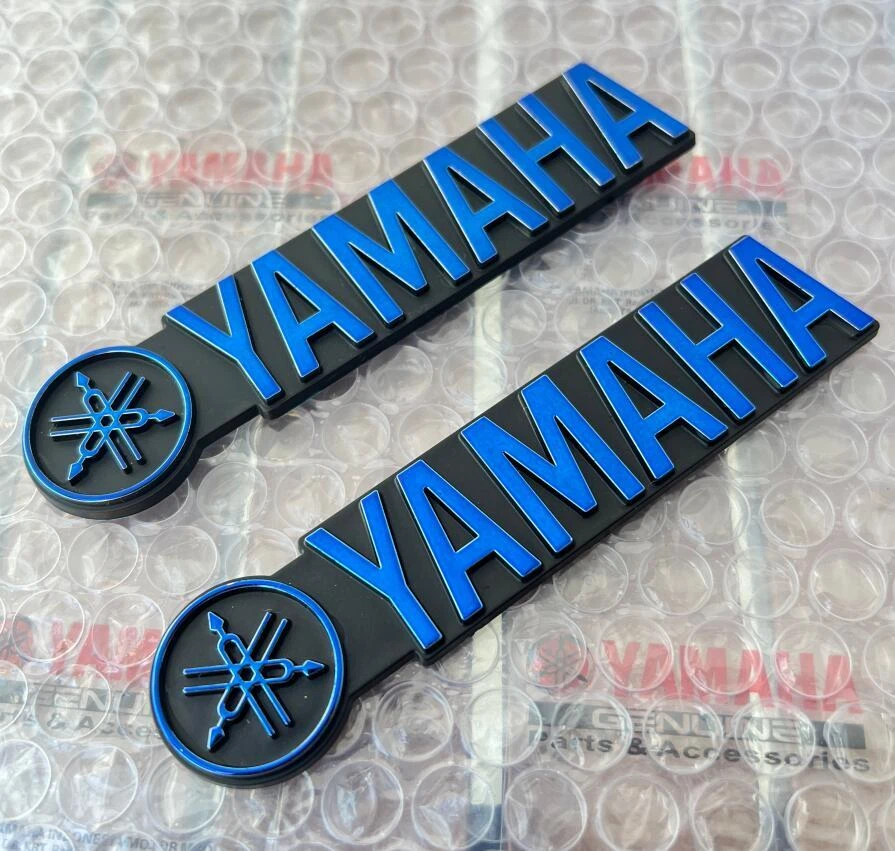 Carenado de tanque de combustible azul de 12 cm para guardabarros emblemas calcomanía pegatina para Yamaha 2x Foto 3 de 4