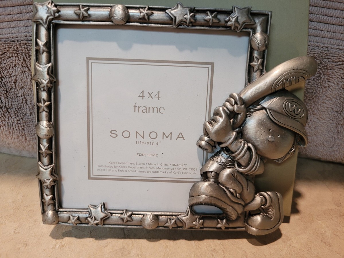 Sonoma By Kohls Pewter Photo Frame - Baseball Player 4x4 Picture