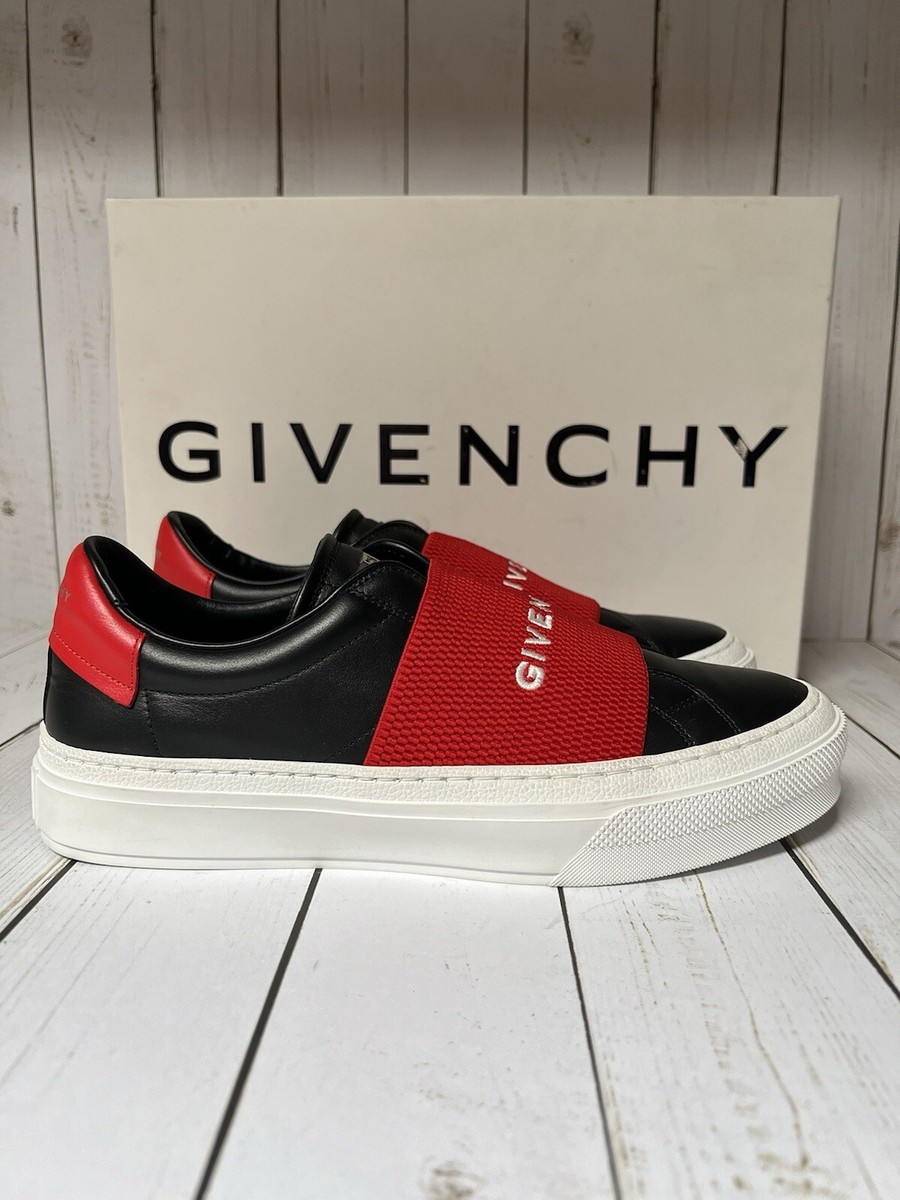 スニーカー Givenchy Sneaker City Sport In Pelle Givenchy City Sport Slip-On Sneaker Black/White/Red Sz 40