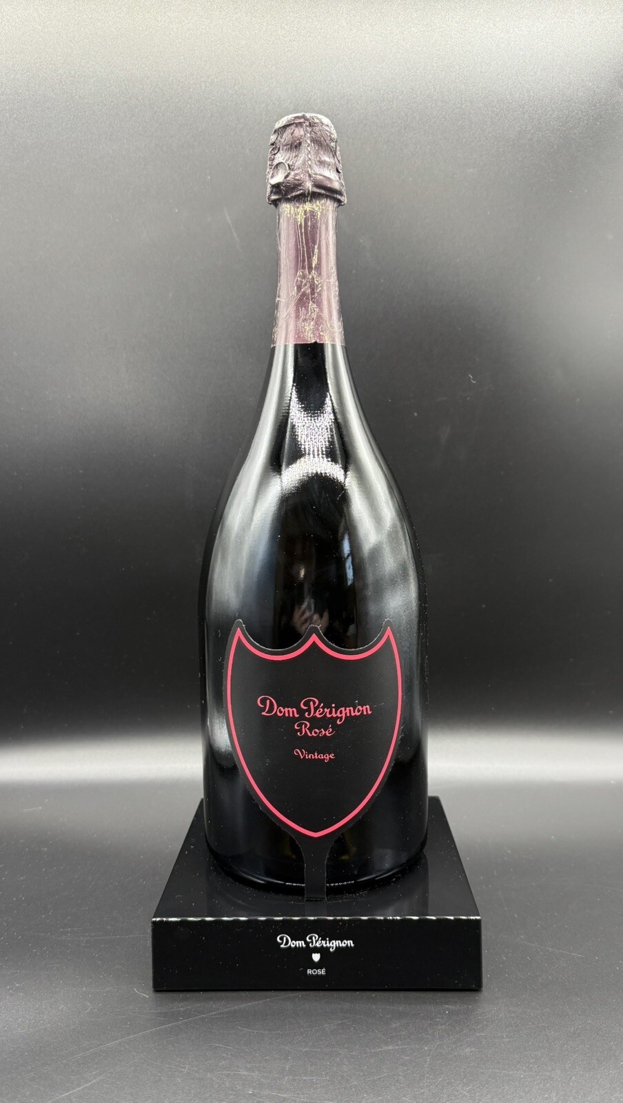 Dom Perignon Rose Luminous label LARGE DUMMY EMPTY BOTTLE SEALED DISPLAY