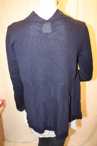 NUEVO CÁRDIGAN BCBGMAXAZRIA PACIFIC AZUL HANNA PUNTADA TALLA M - Imagen 4 de 5