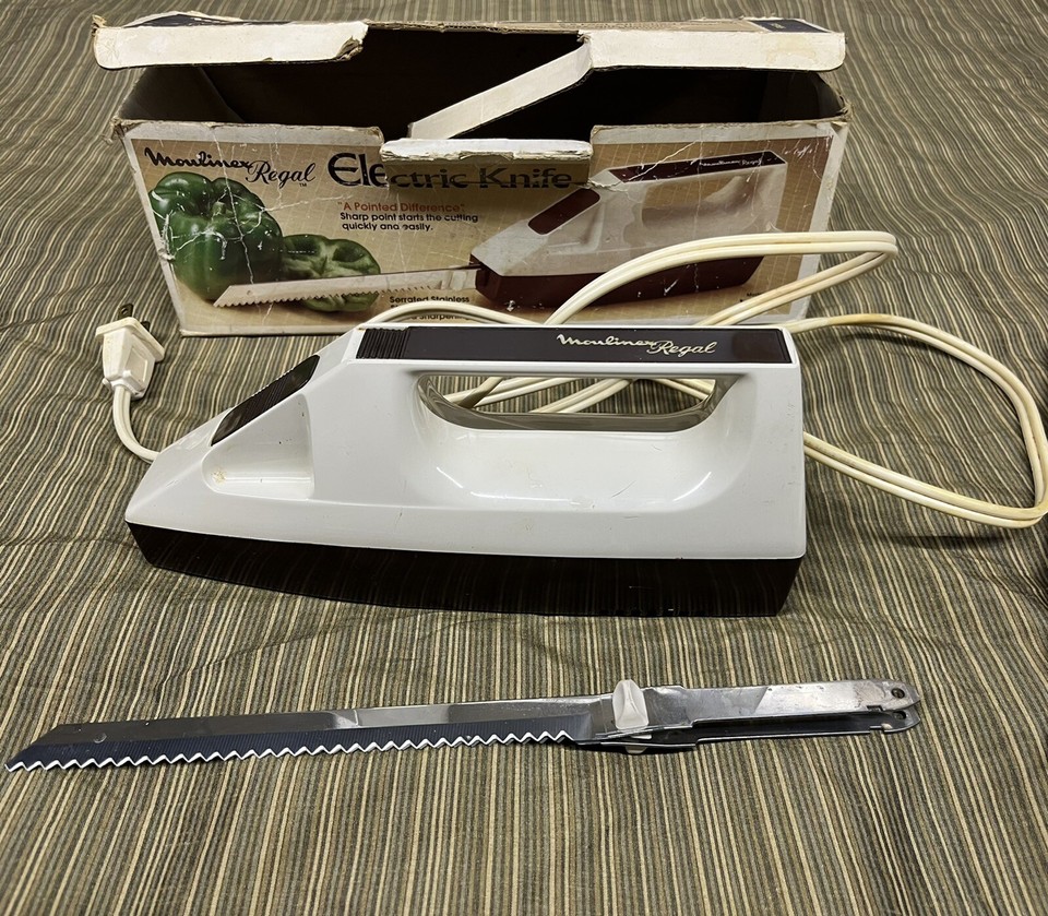 Vintage Retro 1970's MOULINEX REGAL Electric Carving Knife V382 WORKS