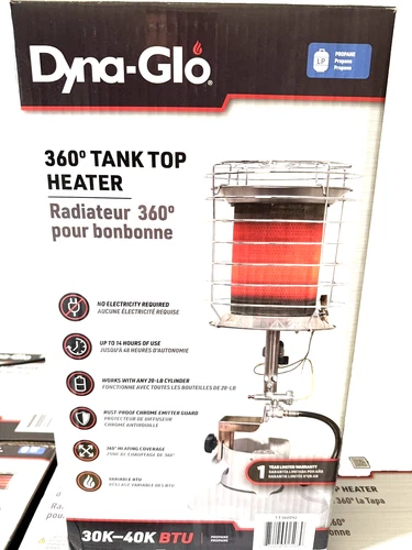 ✳️ 🔥Dyna-Glo - Tank Top Propane Gas Heater  40,000 BTU Portable Outdoor Indoor
