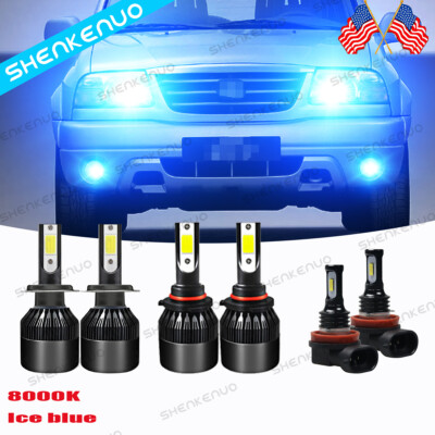 For Suzuki Grand Vitara 2006 - 2013 8000K C9 Headlight Fog Light LED Combo Bulbs