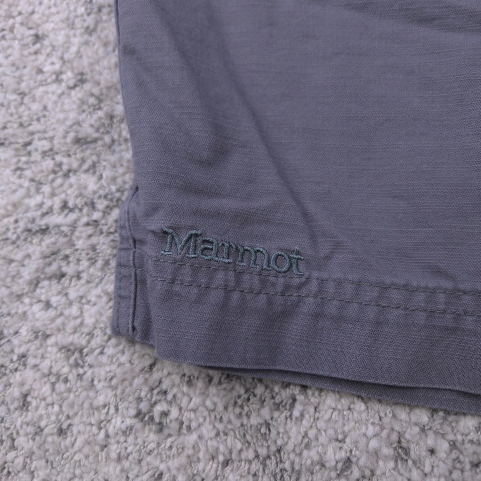 Pantalones Cortos Marmot Para Hombres 32 33 Senderismo Exterior Lona Logo 9.5 Entrepierna Gris Algodón Usado en Excelente Condición Foto 3 de 4