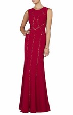 NEW BCBGMAXAZRIA ALESIA NUDE TULLE INSERT GOWN UYS64B98/L293A SIZE 2