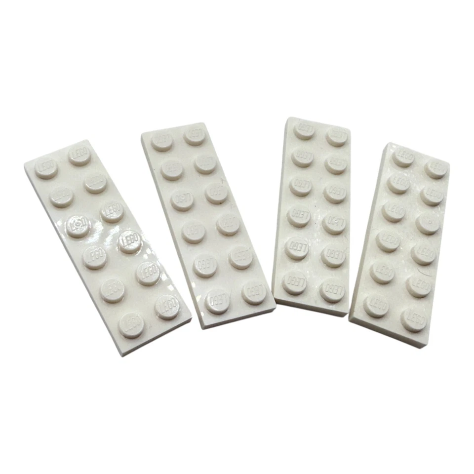4x LEGO® Platte 2x6 Weiß 379501 3795  white beidseitig bebaubar Grundplatte - Bild 3 von 4