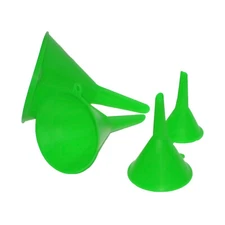 GRIP 16030 4 Piece Plastic Oil Funnel Set - Hi-Viz Green