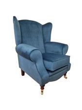 Accent Wing Back Cottage Chair - Teal Velvet - 18