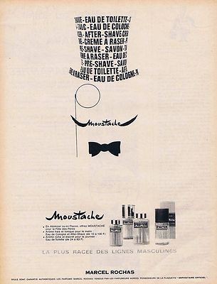 REKLAME WERBUNG 015 1967 MARCEL ROCHAS Moustache Eau de Toilette Köln