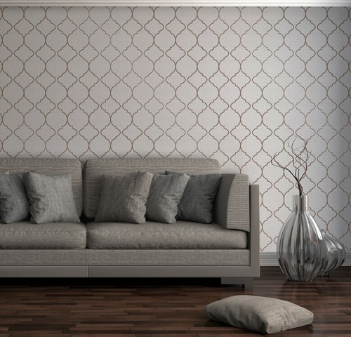 Exklusive Kristall Spalier Geometrisches Design Glitzer Sparkle Metallic Tapete - Bild 4 von 25