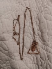 Copper-tone Leaf Rod Triangle Point Charm Pen...