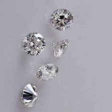 2 CT Natural White Diamond 5 MM 5 Pcs Round Cut VVS1 D Grade Certified D5