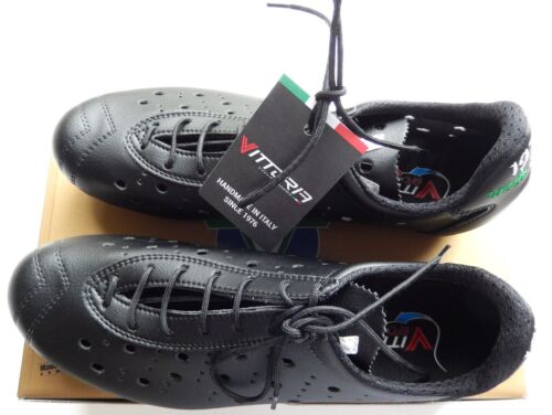 PAAR SCHUHE CYCLO VITTORIA CLASSIC 1976 S.44 FÜR CALES SPD NEU