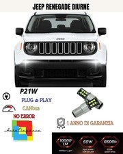 🥰COPPIA LUCI DIURNE DRL 15 LED P21W BA15S🥰CANBUS JEEP RENEGADE MY2019 6000K🥰
