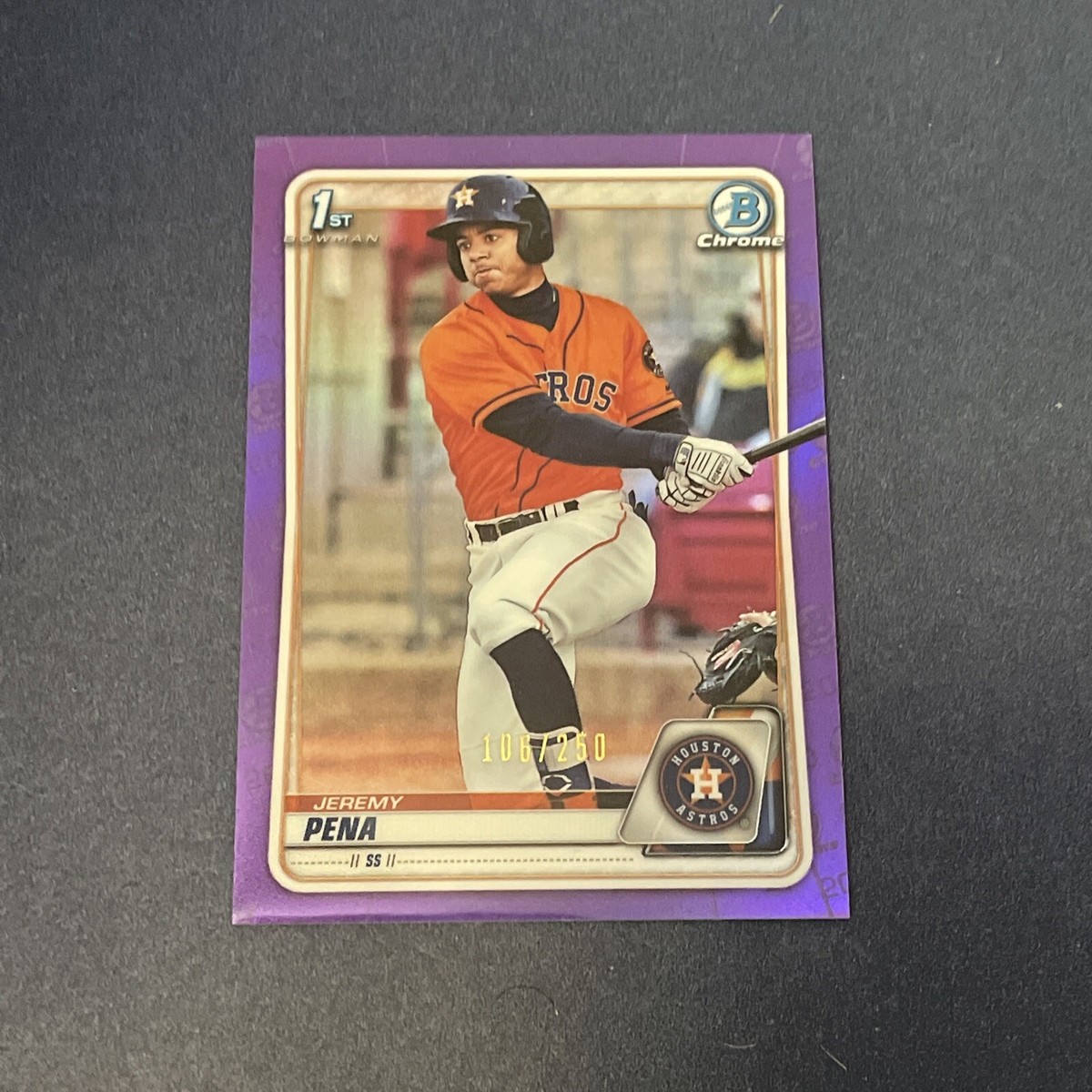 Jeremy Pena 2020 1st Bowman Chrome Purple /250 Refractor #BCP-61