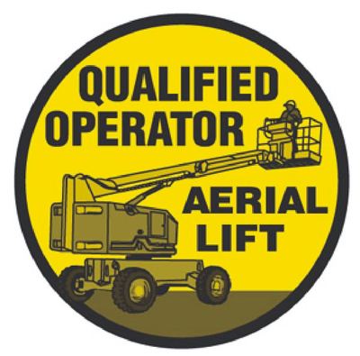 Operator Qual Sticker Qualified Aerial Lift Operator Hard Hat Decal Hardhat Sticker Helmet ...