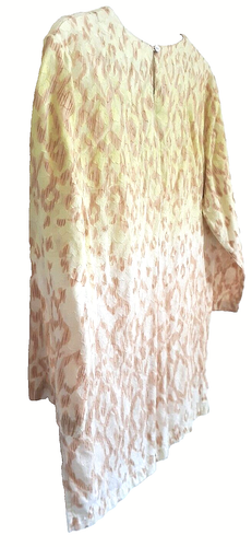 Alfed Dunner Fashion Top For Women Sz 12 Yellow/Brown multicolored 3/4 sleeves - Picture 5 of 7