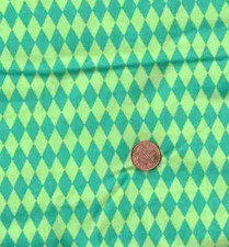 Kiwi green retro harlequin Michael Miller fabric