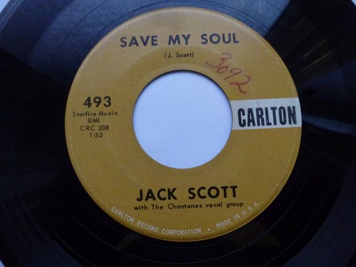 JACK SCOTT 45 'GOODBYE BABY' USA CARLTON KILLER 1958 ROCKABILLY STROLLER NICE VG - Picture 2 of 2