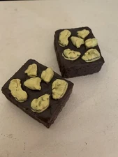 2 Vintage Play Food MTC Fudge Walnut Brownie Movie Prop