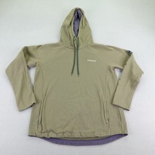 Columbia Hoodie Womens Medium Green Sweater Pullover Sweatshirt Outdoors Hiking
