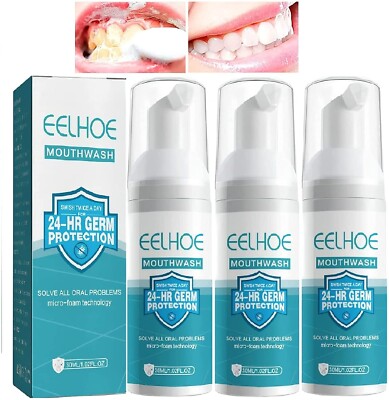 3 PCS Teethaid Mouthwash Whitening Toothpaste Foam Refreshing Breath Deep Clean