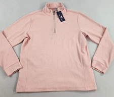 Vineyard Vines sweater adult M Medium pink blossom Calm Water 1/4 zip $198 mens