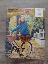 Vintage Holeproof Sheer Seamless Opaque 100% Nylon Pantyhose NIP Bittersweet A