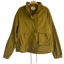 Liv Outdoor Windbreaker Rain Jacket Women Xl Mustard Yellow Gorpcore Y2k