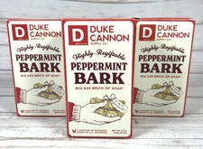 Duke Cannon Supply Co.  Peppermint Bark Brick of Bar Soap Limited 10oz (3 Pack)