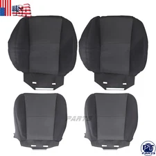 For GMC Sierra 1500 2500HD 3500HD 2007-2014 Bottom Top Seat Cover Cloth Black
