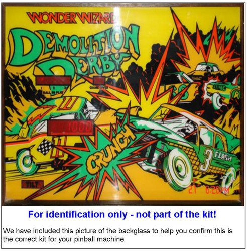 1977 Sentinel Wonder Wizard Demolition Derby Pinball Rubber Ring Kit - Picture 2 of 2