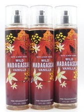 BATH BODY WORKS WILD MADAGASCAR VANILLA MIST BODY SPRAY 8 OZ LOT OF 3 PCS