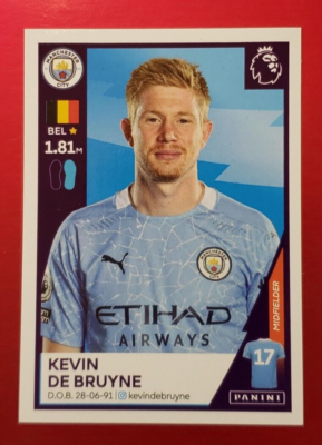 Kevin De Bruyne Manchester City #397 - Panini Premier League 2020 Kevin De Bruyne Manchester City #397 - Panini Premier League 2020