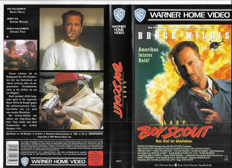 Warner Home Video Großcover  Bruce Willis   LAST BOY SCOUT   VHS Rarität  FSK 18 - Bild 2 von 2