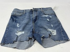 Denizen Levi's Women's Med Wash Distressed Raw Hem Cut-Off Shorts NWT Sz 2 New 