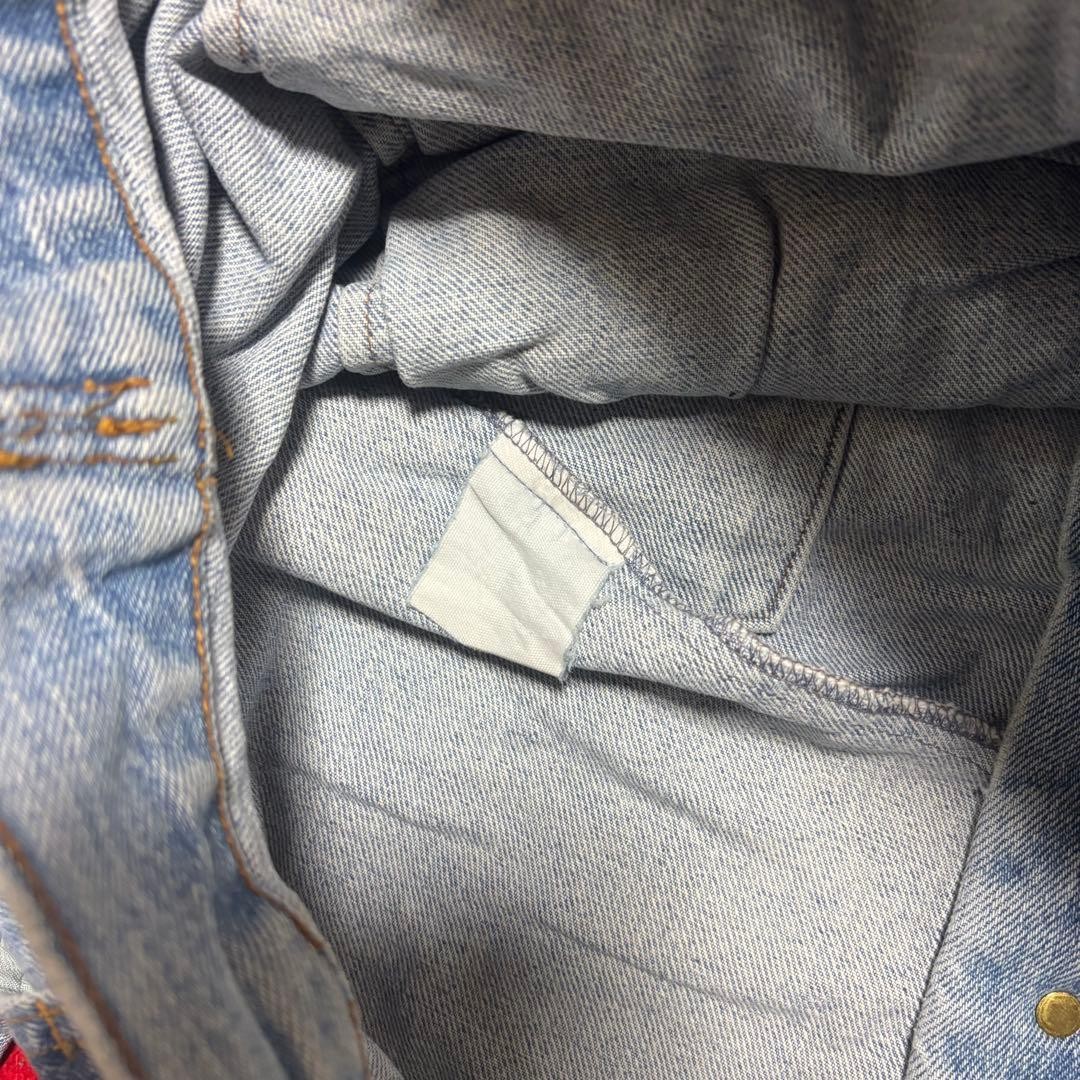 Woolrich 90s Native Pattern Denim Jacket Made in … - image 6