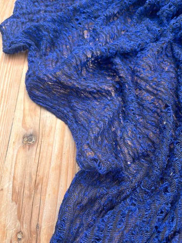 Indigo Blue Unique Natural Fabrics: Sheer, Textured Cotton Linen By 2 Meters. - Picture 7 of 14