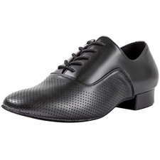 Linodes Breathable Men's Latin Dance Shoes 1 Inch Leather Sole Ballroom Salsa...