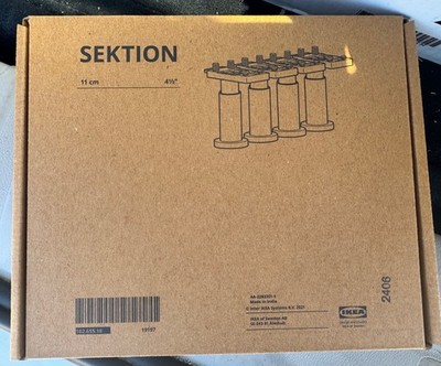 Ikea SEKTION Kitchen Adjustable Cabinet Legs 4-pack 102.655.18 - NEW