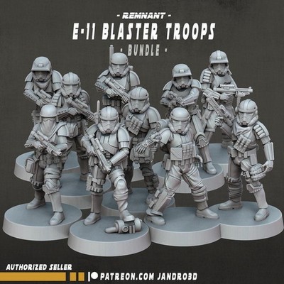 5/10 remnant e-11 blaster troopers -star wars legion compatible jandro3d