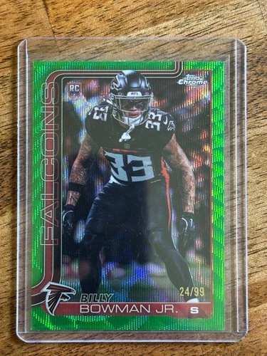 2025 Topps Chrome Football Green Wave Refractor Billy Bowman Jr. #344
