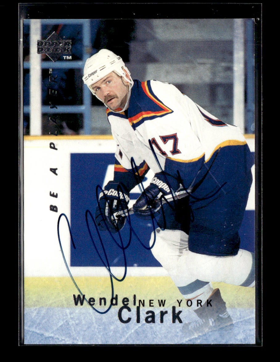 1995-96 Upper Deck Be a Player #S55 Wendel Clark Autographs
