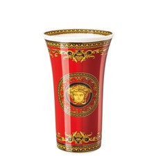 Vaso in porcellana cm. 26, MEDUSA Rosso , ROSENTHAL VERSACE