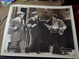 Cap'n Kidd 1922 11x14" Silent Serial Lobby Card Eddie Polo