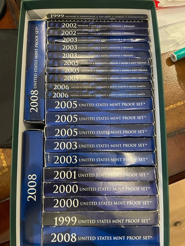 LOT OF 23 State Quarters US Mint Proof Set 1999 - 2006 Multiple Qtys COA - Picture 1 of 4