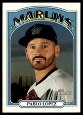 2021 Topps Heritage Pablo Lopez Miami Marlins #385