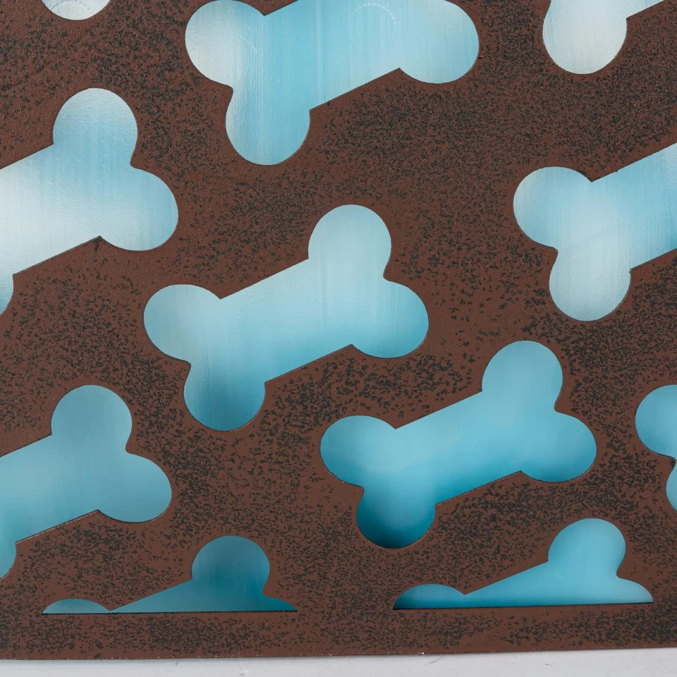 15"H Metal Rustic Brown Painted Solar Powered Light Up Dog NIB - Image 4 of 4