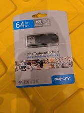 PNY - Elite Turbo Attache 4 64GB USB 3.2 Flash Drive - Black